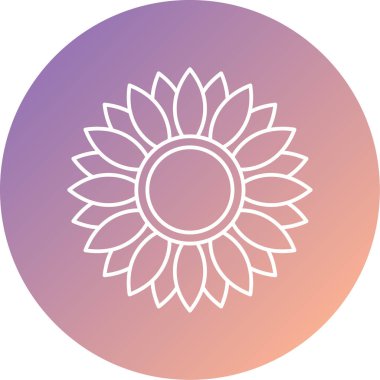 Çiçek. Web simgesi basit illüstrasyon