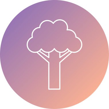 Ağaç simgesinin vektör illüstrasyonu