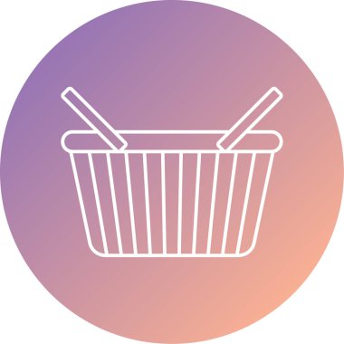 Alışveriş sepeti simgesi, vektör illüstrasyonu