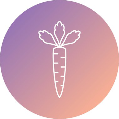 Havuç simgesinin vektör illüstrasyonu