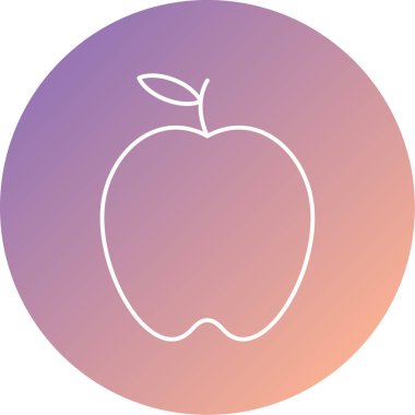 Tek elma simgesinin vektör illüstrasyonu