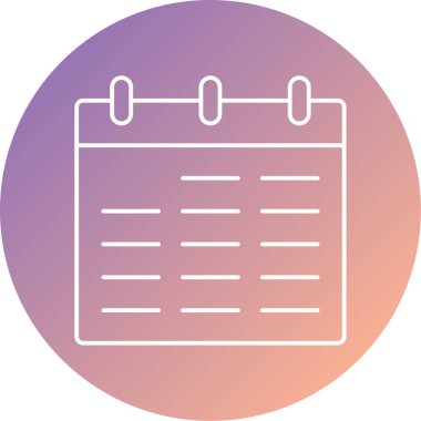 Takvim simgesinin vektör illüstrasyonu