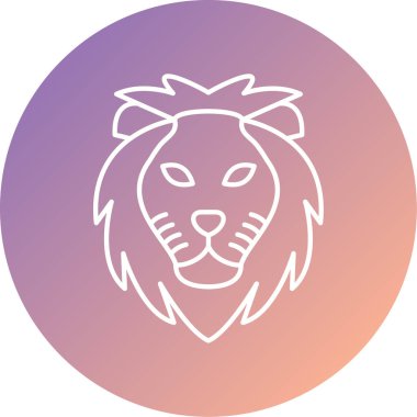 Aslan yüz vektör simgesi