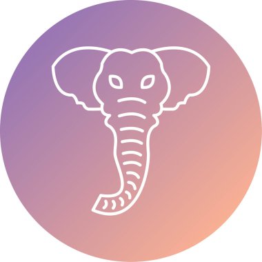 Fil. Web simgesi basit illüstrasyon