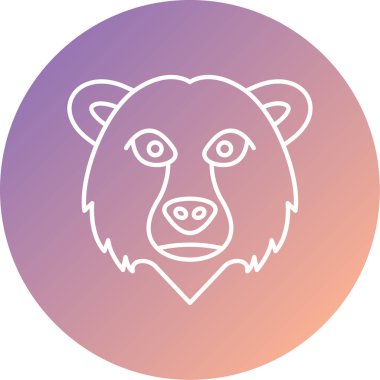 Şirin bir ayının vektör çizimi