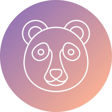 Ayı. Web simgesi basit illüstrasyon