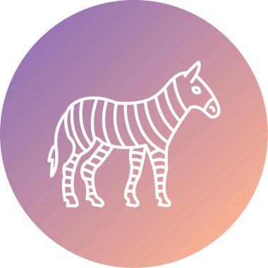 Bir zürafa simgesinin vektör çizimi