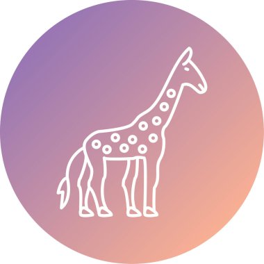 Zürafa. Web simgesi basit illüstrasyon