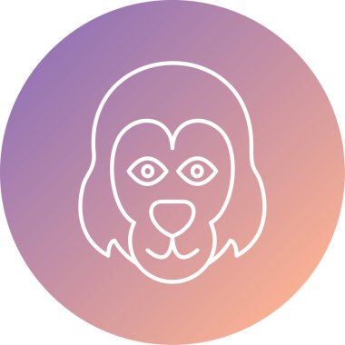 Filin eşsiz vektör çizgisi simgesi