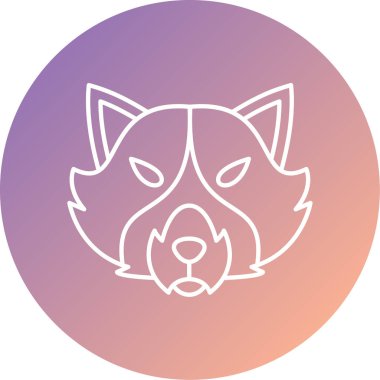 Bir kedi simgesinin vektör illüstrasyonu