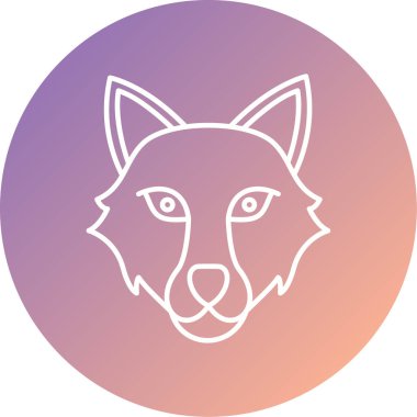 Kedi. Web simgesi basit illüstrasyon