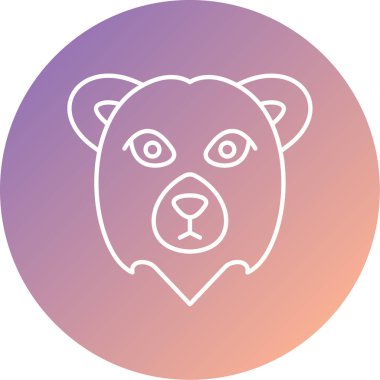 Şirin bir ayının vektör çizimi