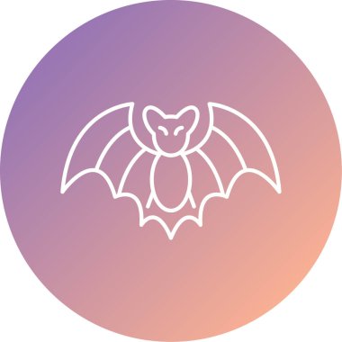 Yarasa simgesi, vektör illüstrasyonu