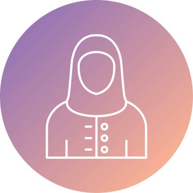 Müslüman kadın. Web simgesi