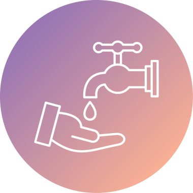 Su musluğu. Basit resimleme