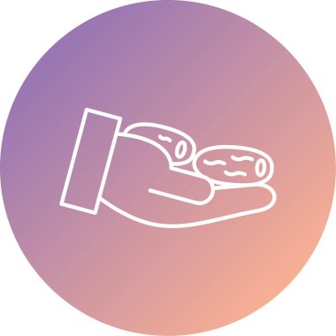 Modern b 'nin vektör illüstrasyonu madeni paranın eksik simgesi