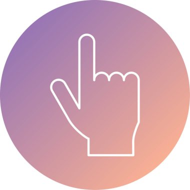 Yukarı bakan bir elin vektör illüstrasyonu