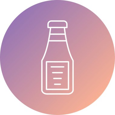 Benzersiz bira şişesi simgesi, vektör illüstrasyonu