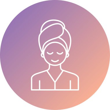 Kadın avatar ikonu. Moda kadın sembolü.