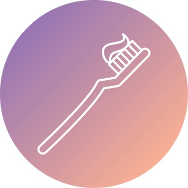 Diş fırçası. Web simgesi basit illüstrasyon