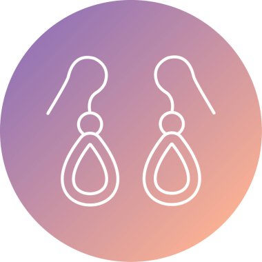 kolye simgesi, vektör illüstrasyonu