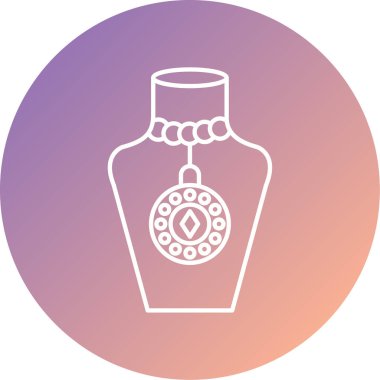 Benzersiz kolye ikonu vektör illüstrasyonu