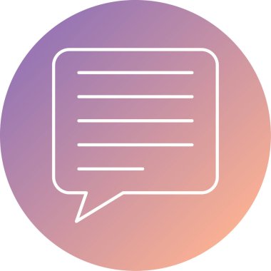 Konuş. Web simgesi basit illüstrasyon