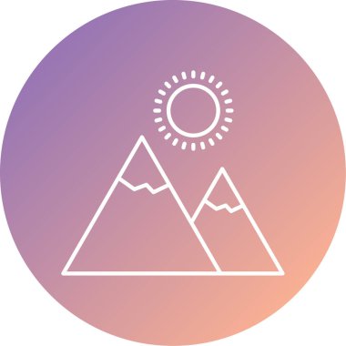 Güzel manzara simgesinin vektör çizimi