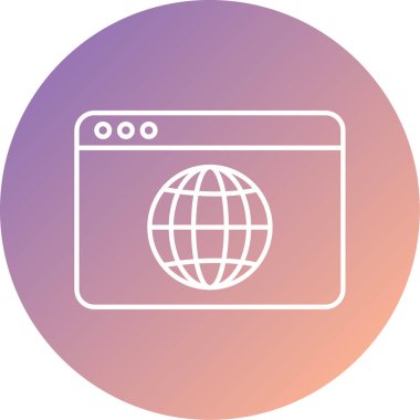 Tarayıcı penceresi. Web simgesi