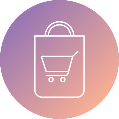 Alışveriş arabası simgesi, vektör illüstrasyonu