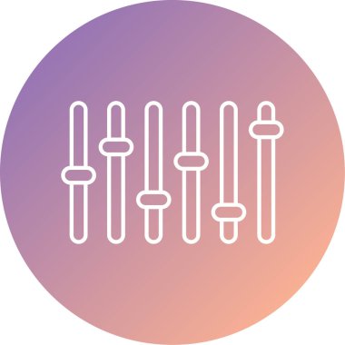 Dengeleyici. Web simgesi basit illüstrasyon