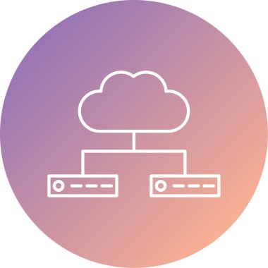 bulut ağ simge vektör çizim