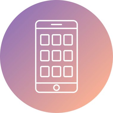 Cep telefonu. Web simgesi basit tasarım