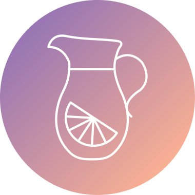 Benzersiz içecek vektör çizgisi simgesi