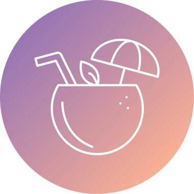 Kokteyl simgesinin vektör illüstrasyonu