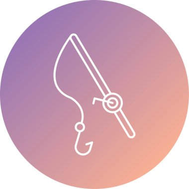 Modern balıkçılık ikonunun vektör illüstrasyonu