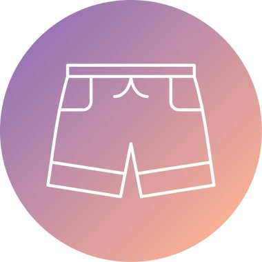 Şort. Web simgesi basit illüstrasyon