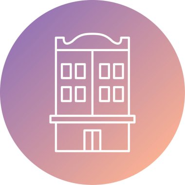 Modern yapı simgesinin vektör illüstrasyonu