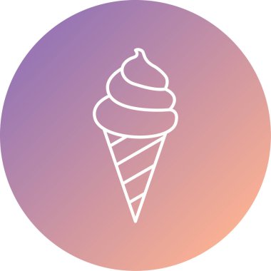 dondurma simgesi, vektör illüstrasyonu