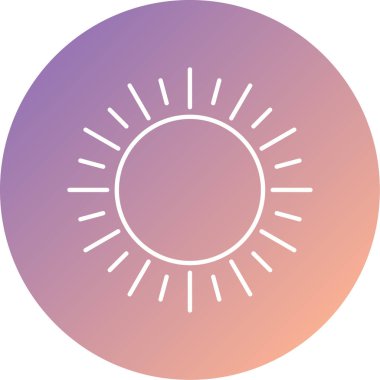 Güneş. Web simgesi basit illüstrasyon