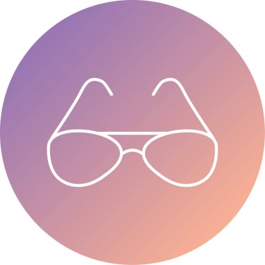 Gözlük. Web simgesi basit illüstrasyon