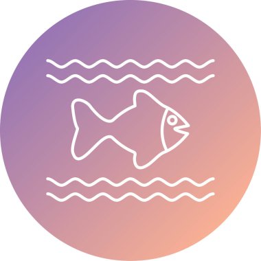 Balık. Web simgesi basit illüstrasyon