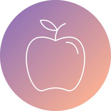 Elma. Web simgesi basit illüstrasyon