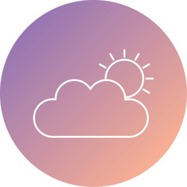 Güneş simgesinin vektör illüstrasyonu