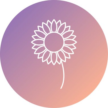 Çiçek. Web simgesi basit illüstrasyon