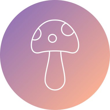 Mantar simgesinin vektör illüstrasyonu