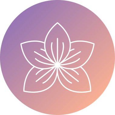 Çiçek simgesinin vektör illüstrasyonu