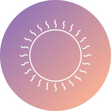 Güneş. Web simgesi basit illüstrasyon