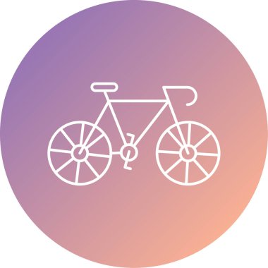 Benzersiz bisiklet vektörü simgesi