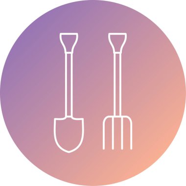 Kürek simgesinin vektör illüstrasyonu